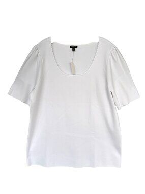 Talbots Scalloped Scoop Sweater Tee NWT